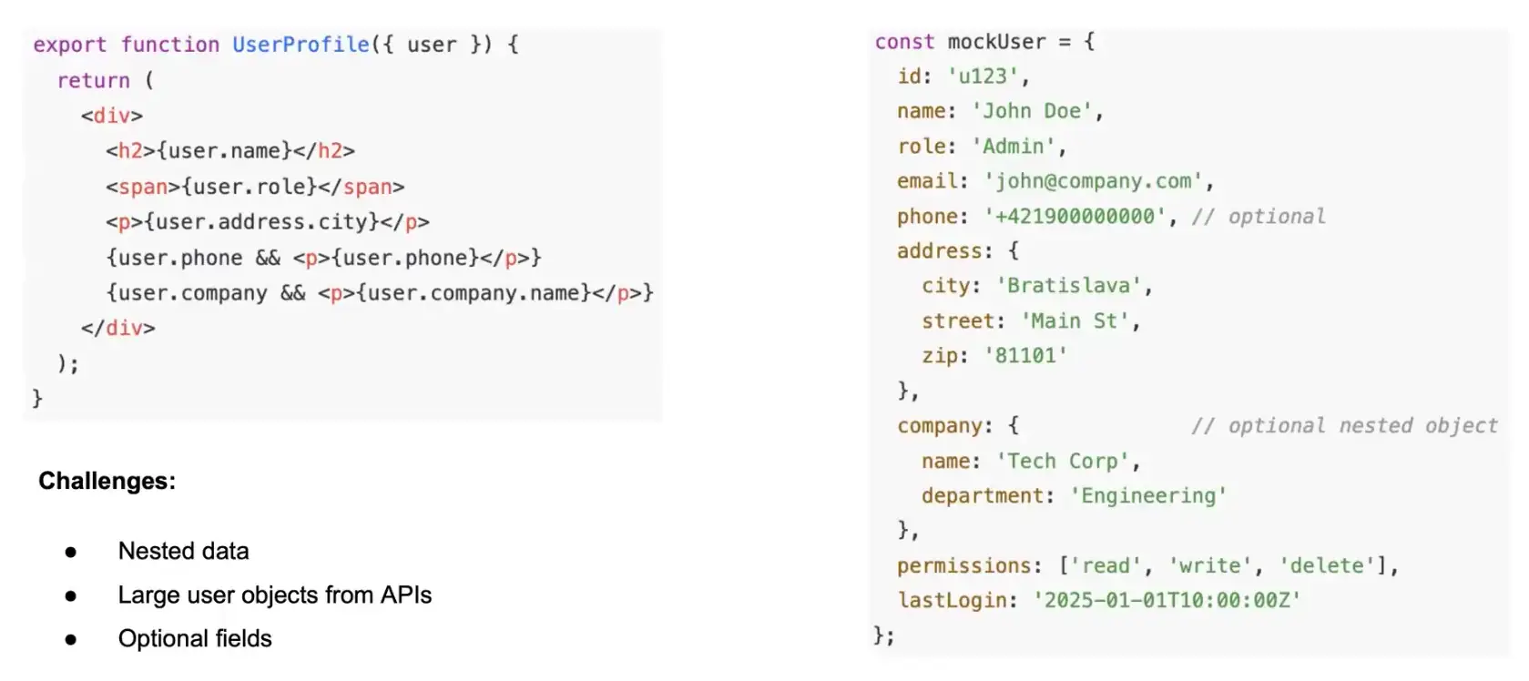 User profile components, Dev Diary 21, AI-generated unit tests
